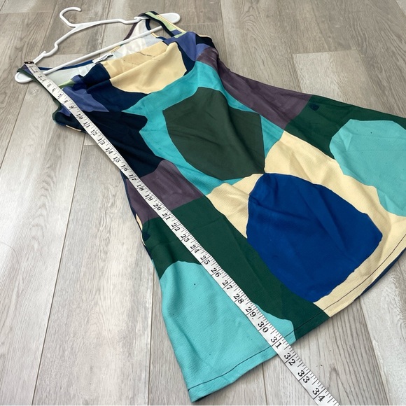 Miaou Printed Dress paloma elsesser ginger mini Blue abstraction small going out - Picture 7 of 7